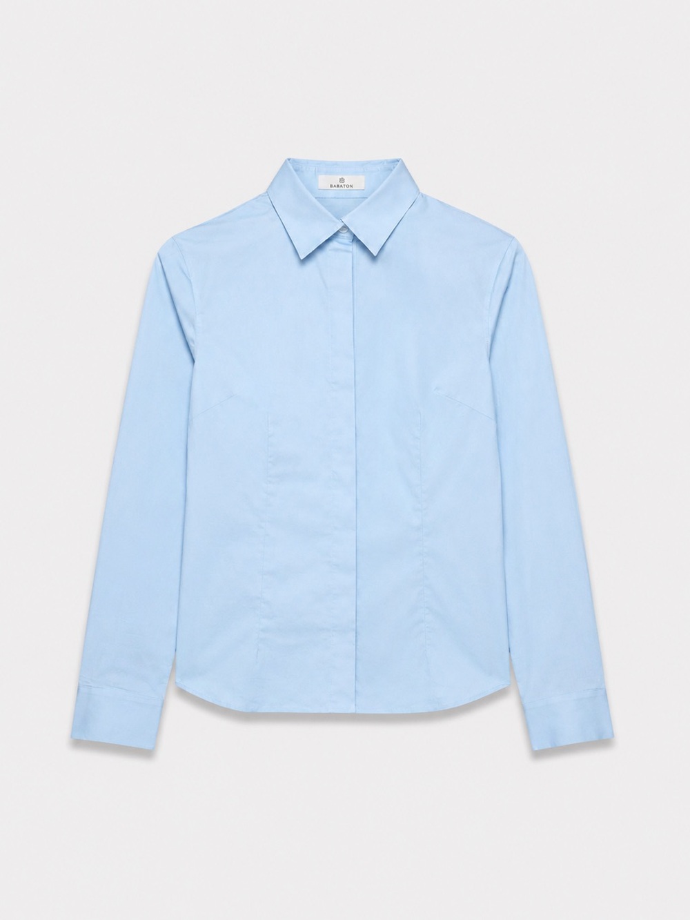 Babaton Light Blue Button-Up Shirt